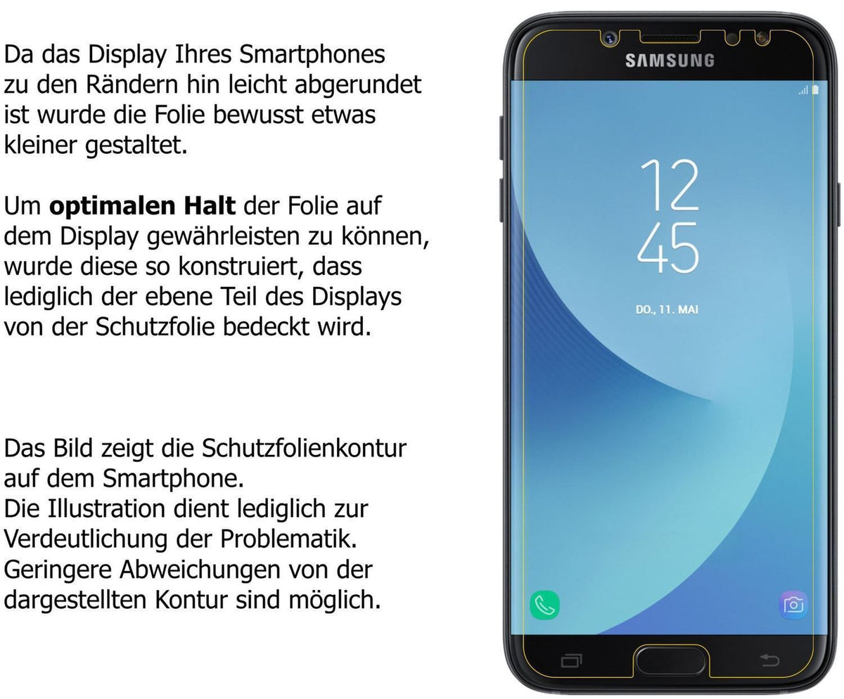 2x Schutzfolie matt für Samsung Galaxy J7 2017 Dis (6)