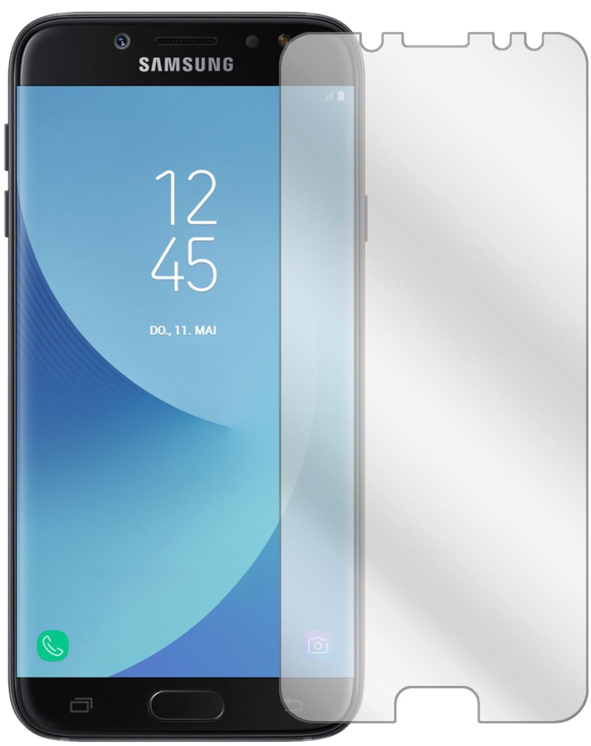 2x Schutzfolie klar für Samsung Galaxy J7 2017 Dis (2)