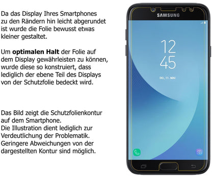 2x Schutzfolie klar für Samsung Galaxy J7 2017 Dis (5)