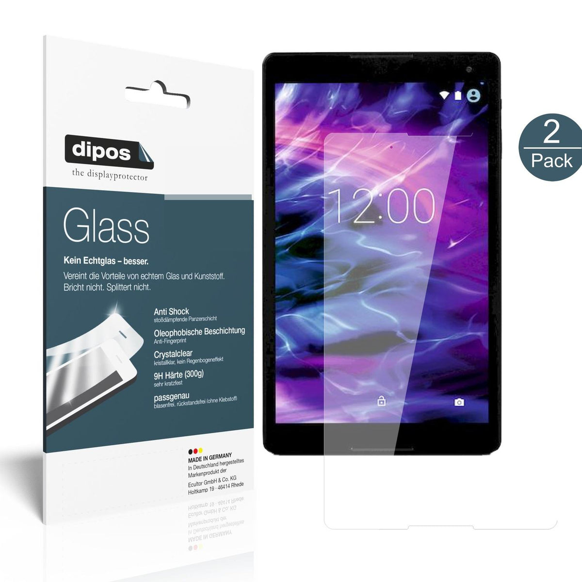 2x 9H Schutzfolie für Medion LifeTab P10505 Panzer (2)