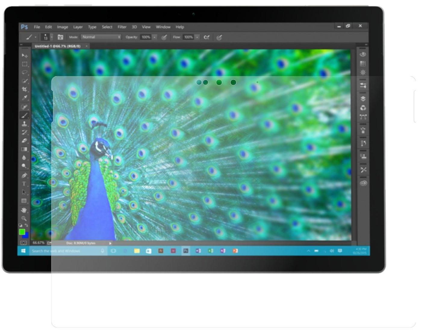 2x 9H Schutzfolie matt für Microsoft Surface Book  (1)