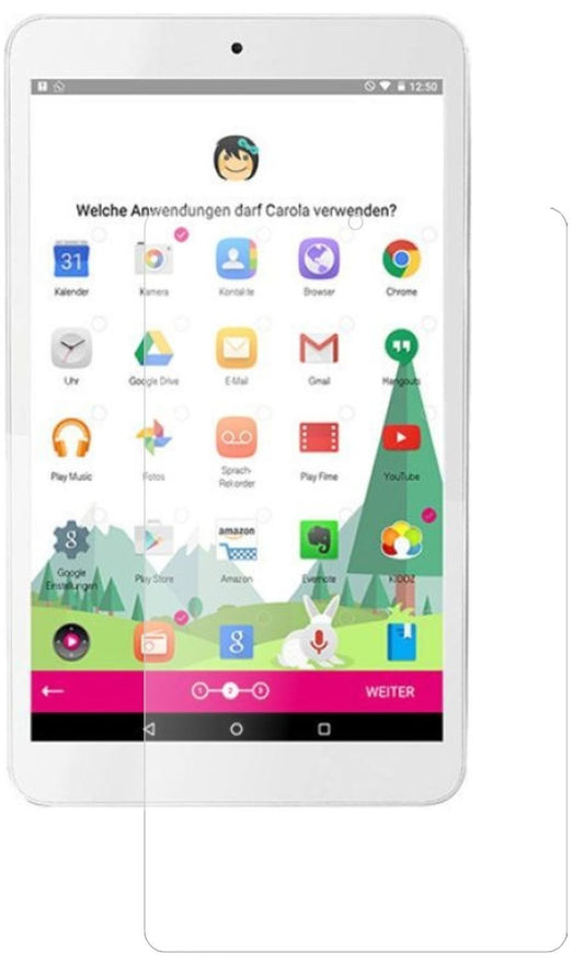 2x 9H Schutzfolie matt für Telekom Tablet Puls Pan (1)