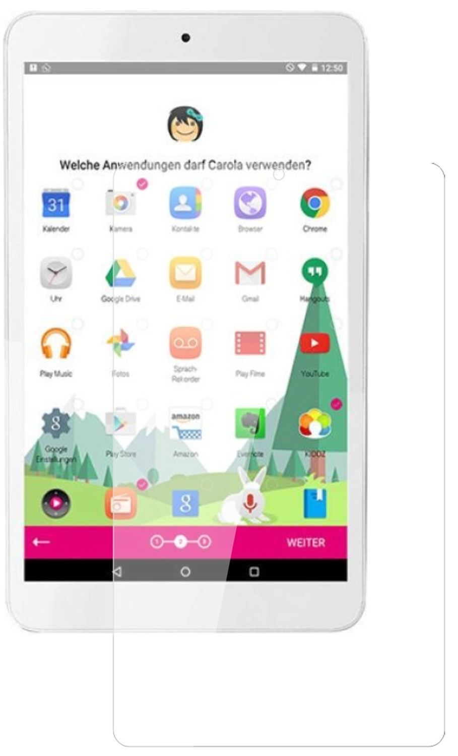 2x 9H Schutzfolie für Telekom Tablet Puls Panzerfo (1)