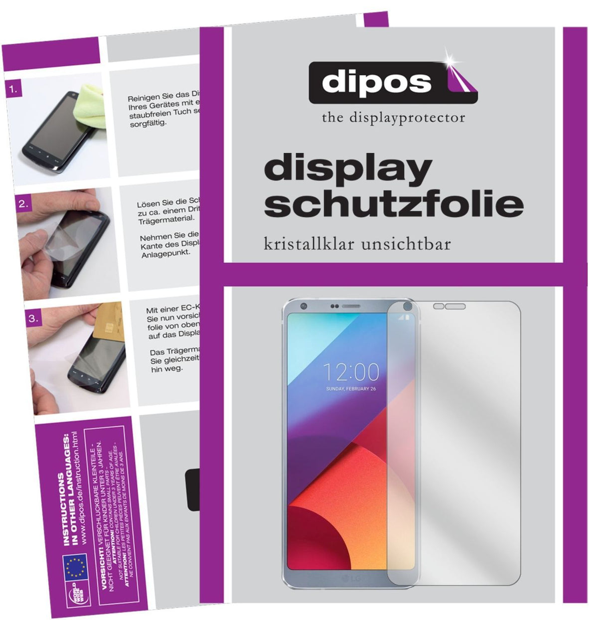 2x Schutzfolie klar für LG G6 Plus Display-Schutzf (1)