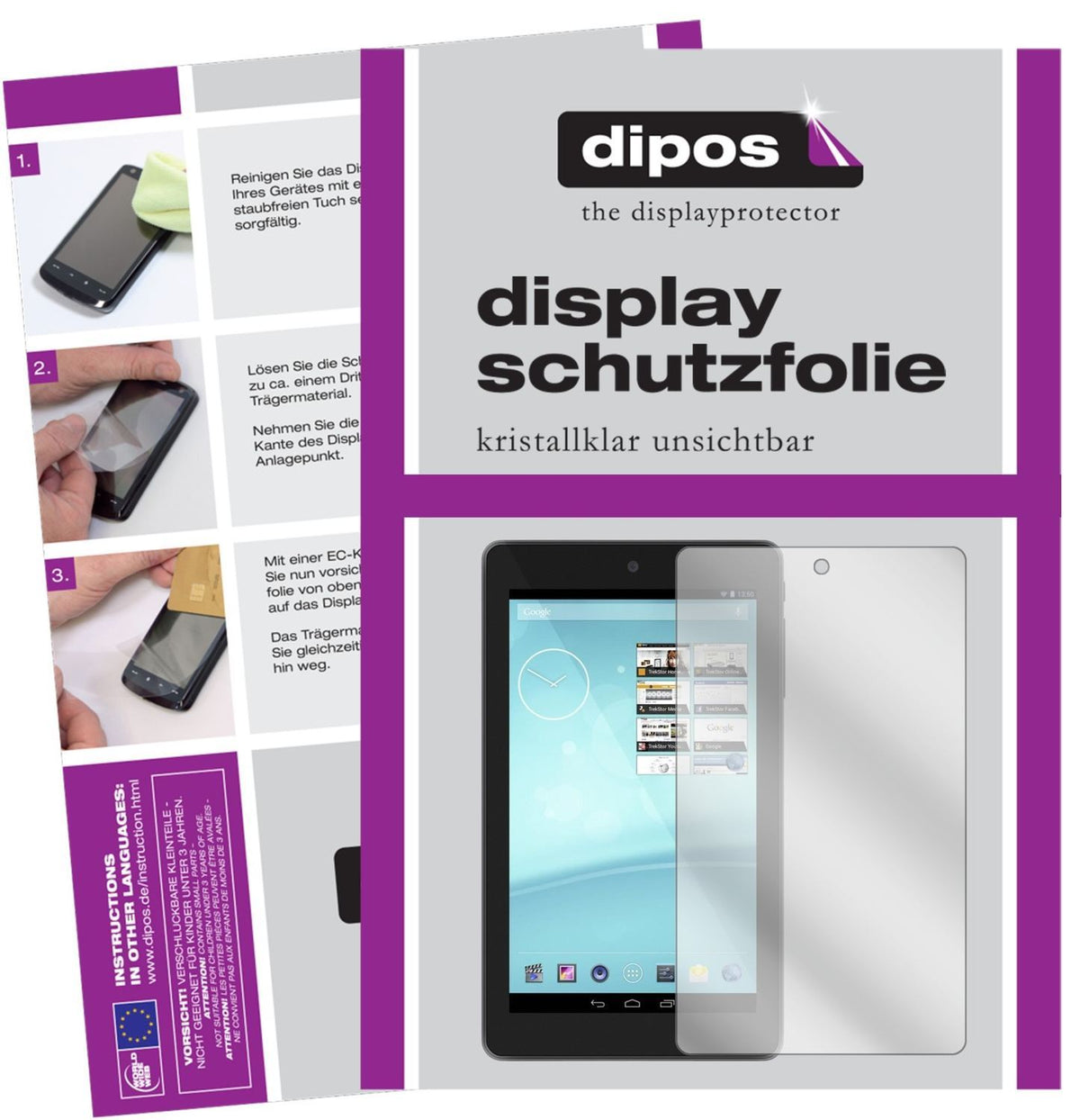 2x Schutzfolie klar für Trekstor Surftab breeze 7. (1)