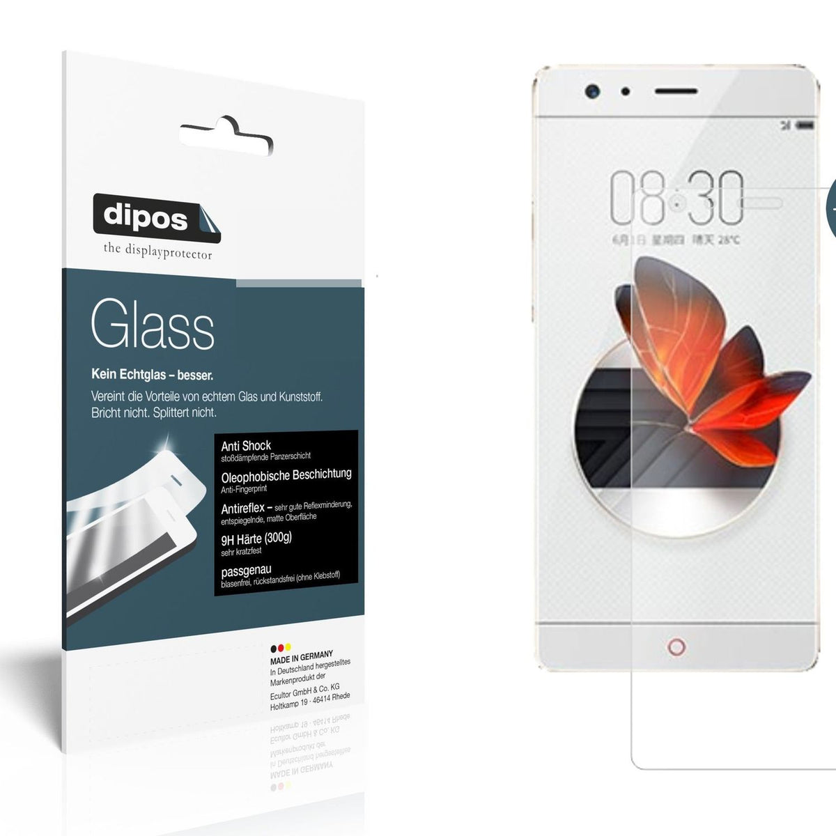 2x 9H Schutzfolie matt für ZTE Nubia Z17 Panzerfol (1)