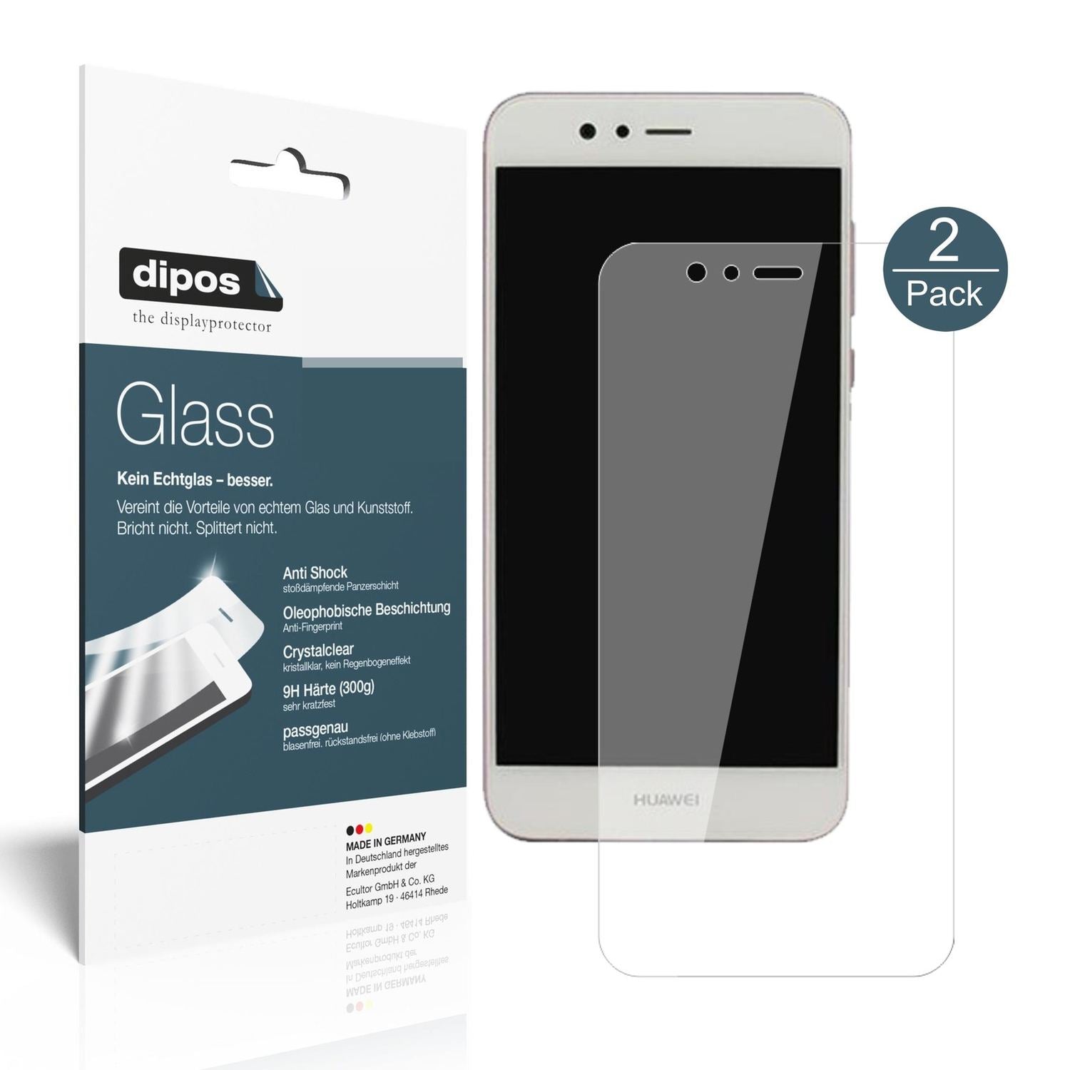 2x 9H Schutzfolie für Huawei Nova 2 Panzerfolie (1)