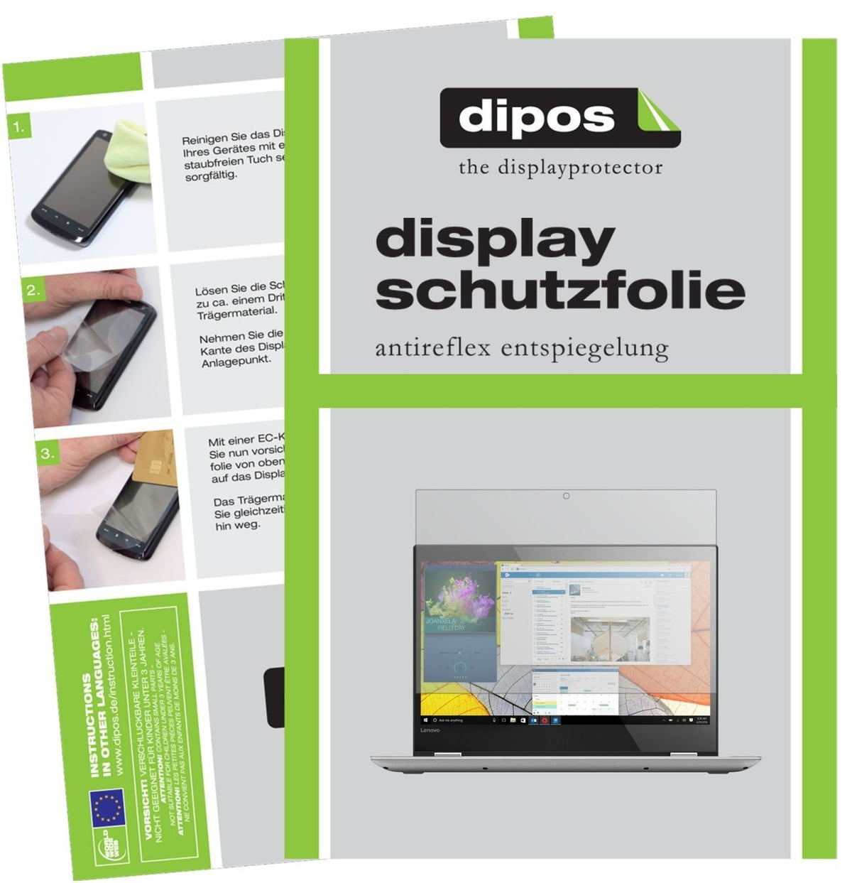 2x Schutzfolie matt für Lenovo Yoga 520 Display-Sc (1)