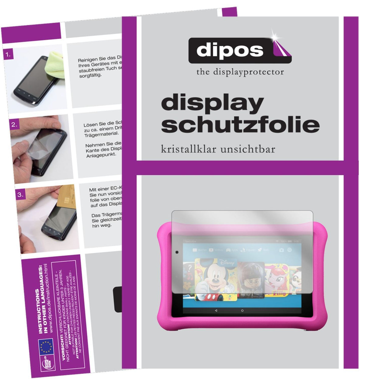 2x Schutzfolie klar für Amazon Fire 7 Kids Edition (1)