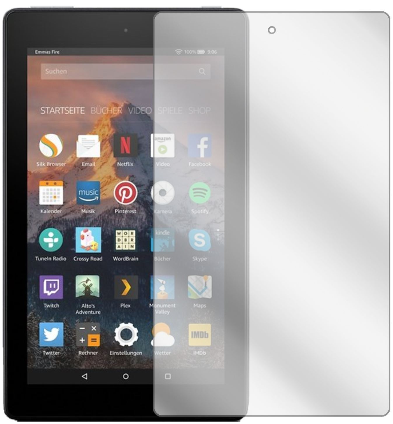 2x Schutzfolie klar für Amazon Fire 7 (2017) Displ (2)