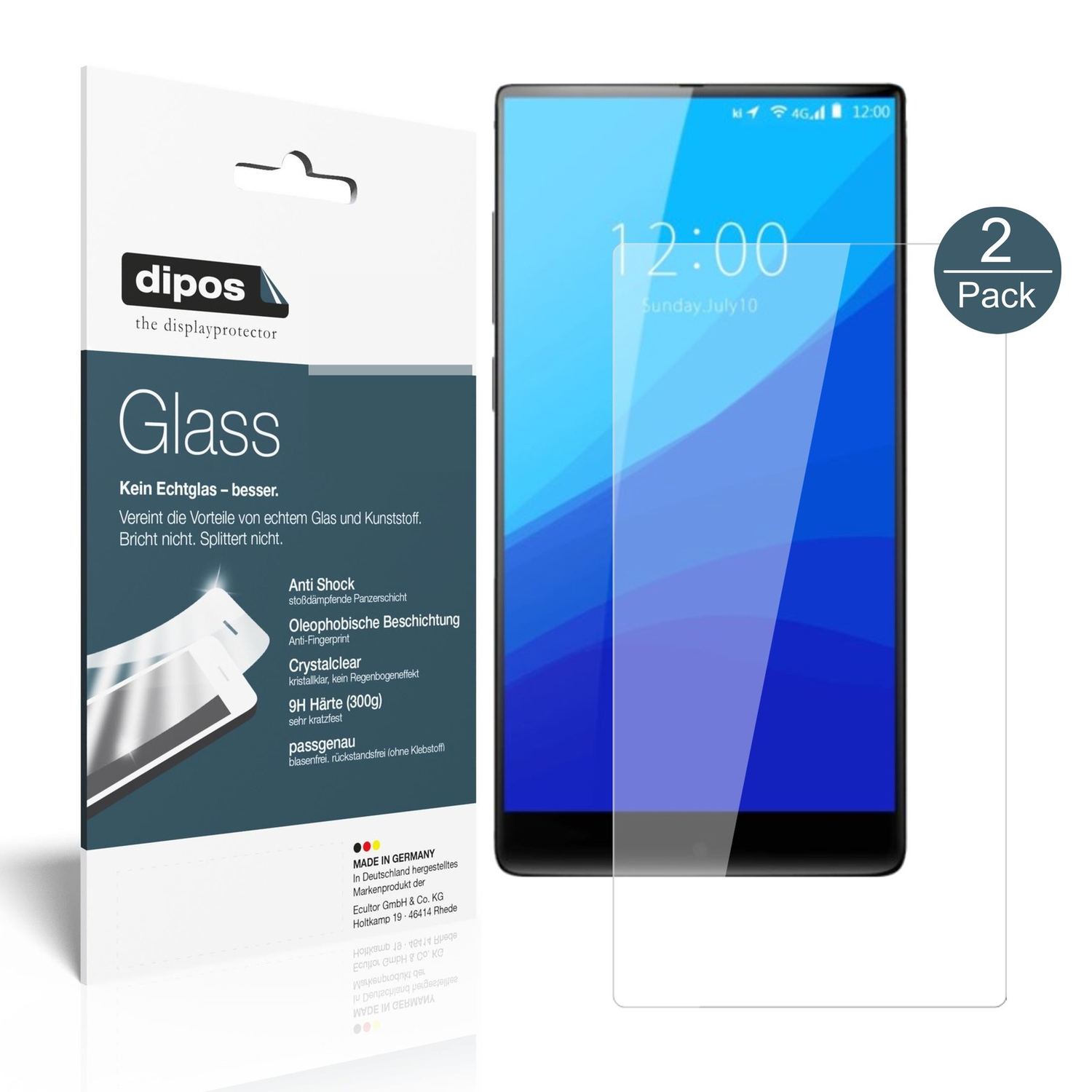 2x 9H Schutzfolie für Umidigi Crystal Plus Panzerf (1)