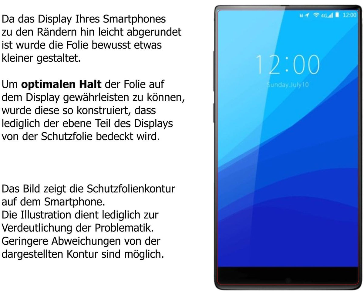 2x Schutzfolie matt für Umidigi Crystal Display-Sc (6)