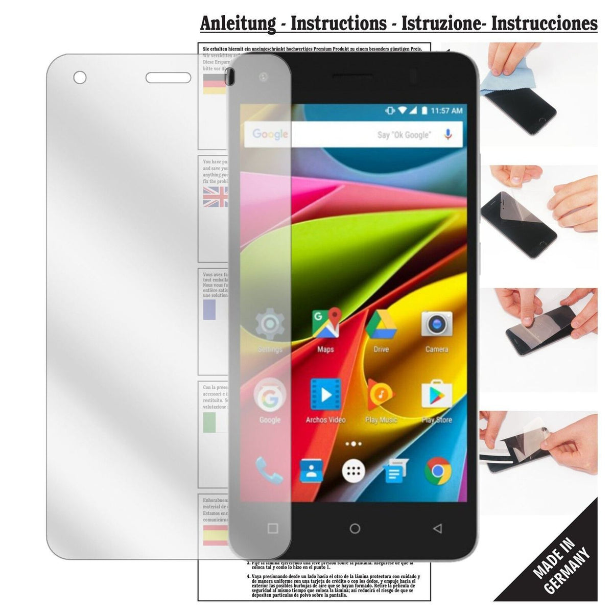 6x Schutzfolie klar für Archos 50b Cobalt Lite Dis (1)