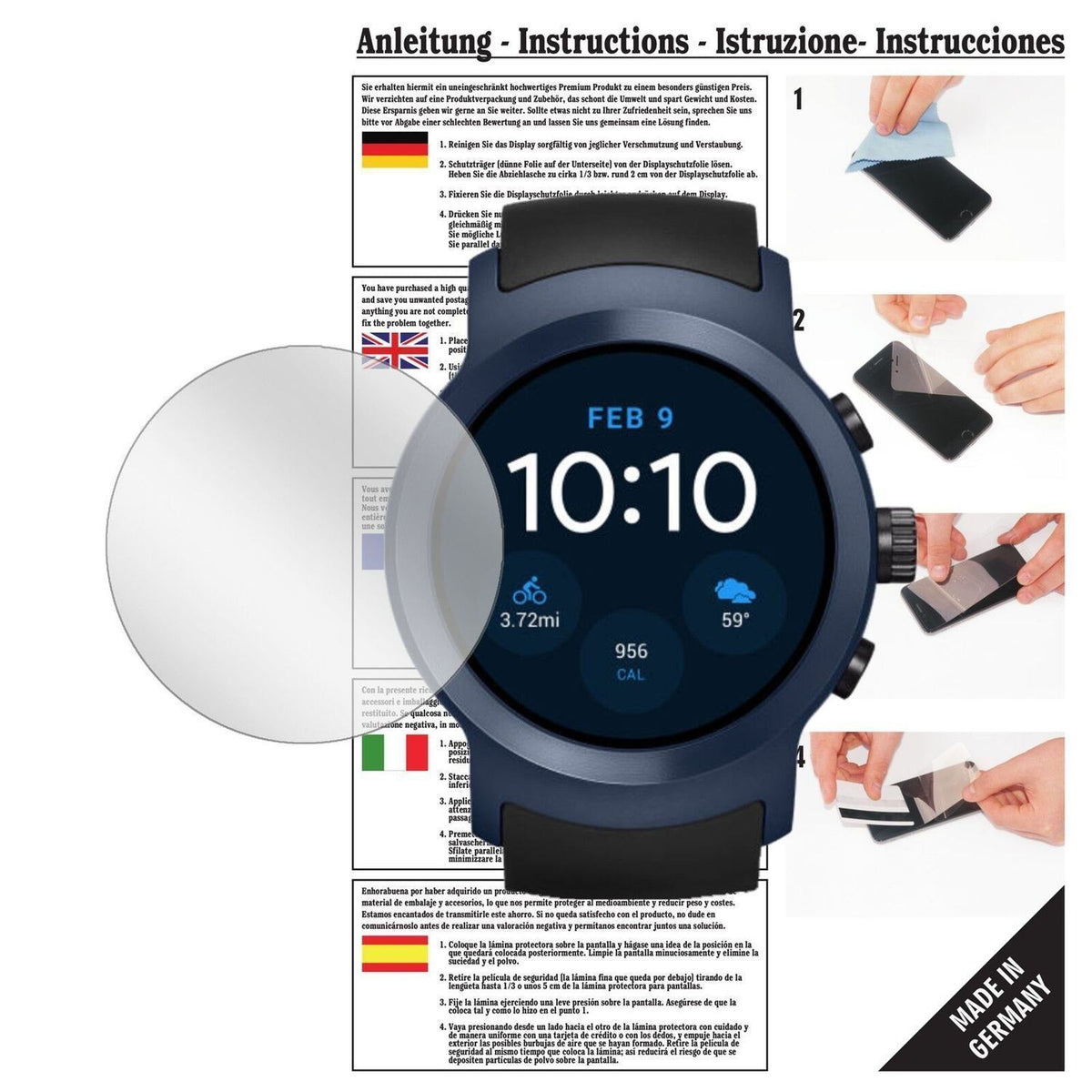 6x Schutzfolie klar für LG Watch Sport Display-Sch (1)