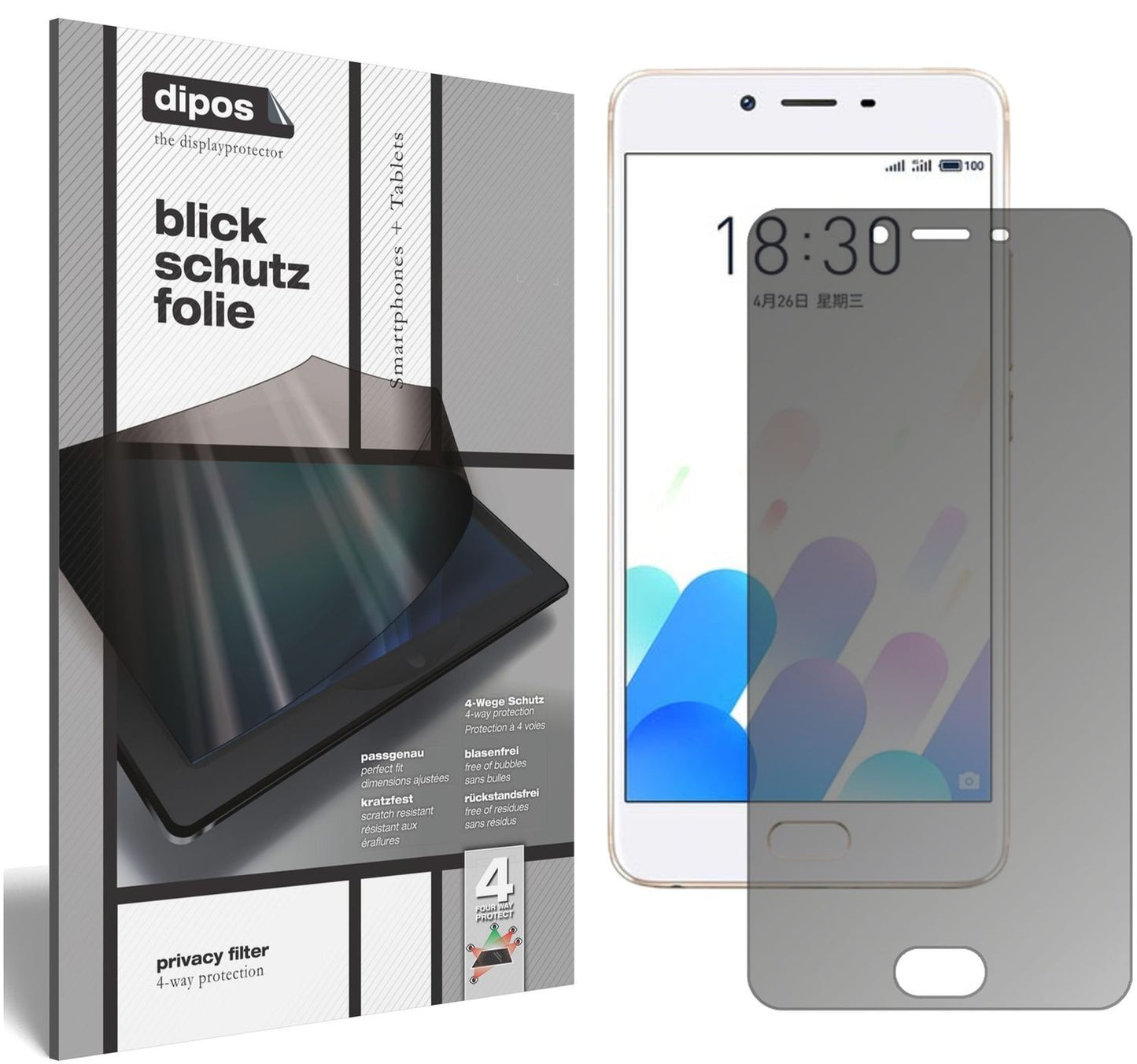 Blickschutzfolie für Meizu E2 matt Schutzfolie Pri (1)