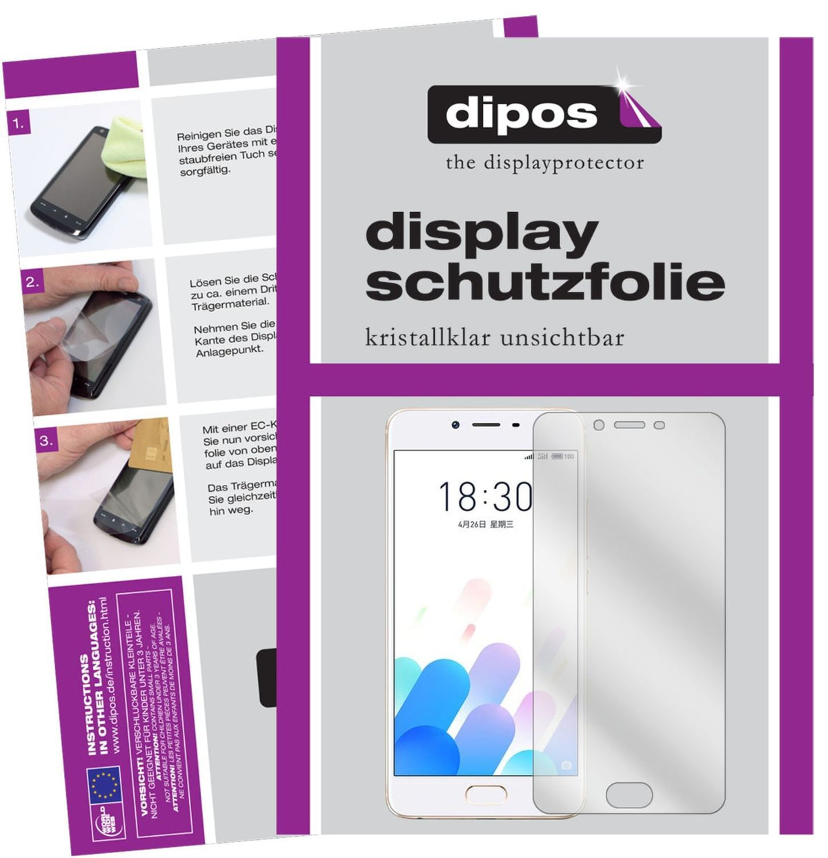 2x Schutzfolie klar für Meizu E2 Display-Schutzfol (1)