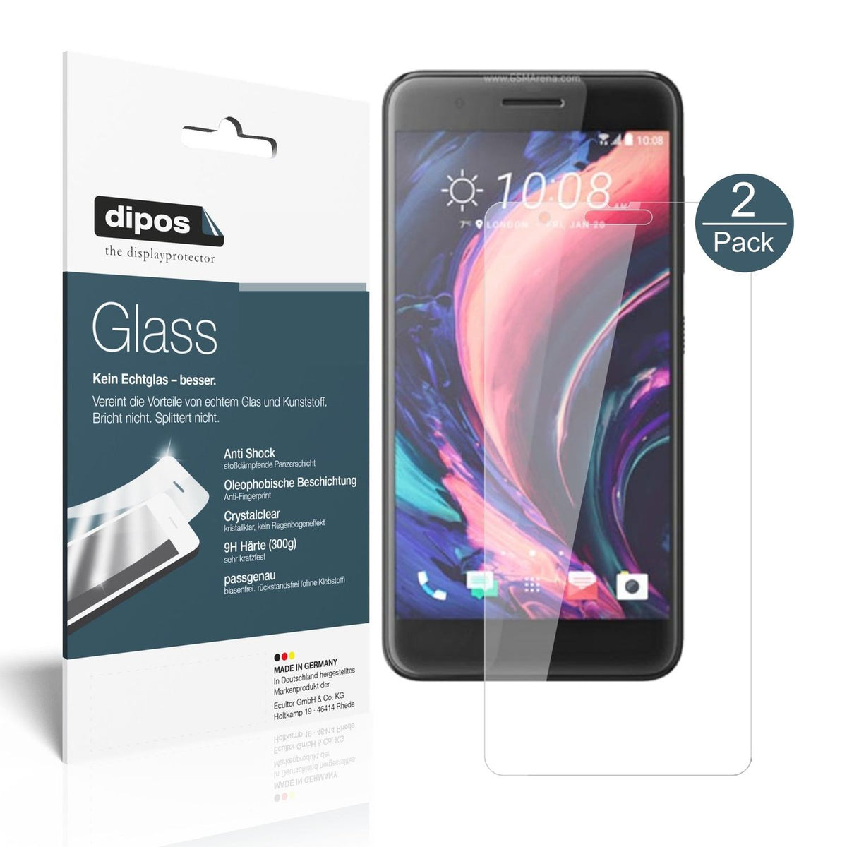 2x 9H Schutzfolie für HTC One X10 Panzerfolie (1)
