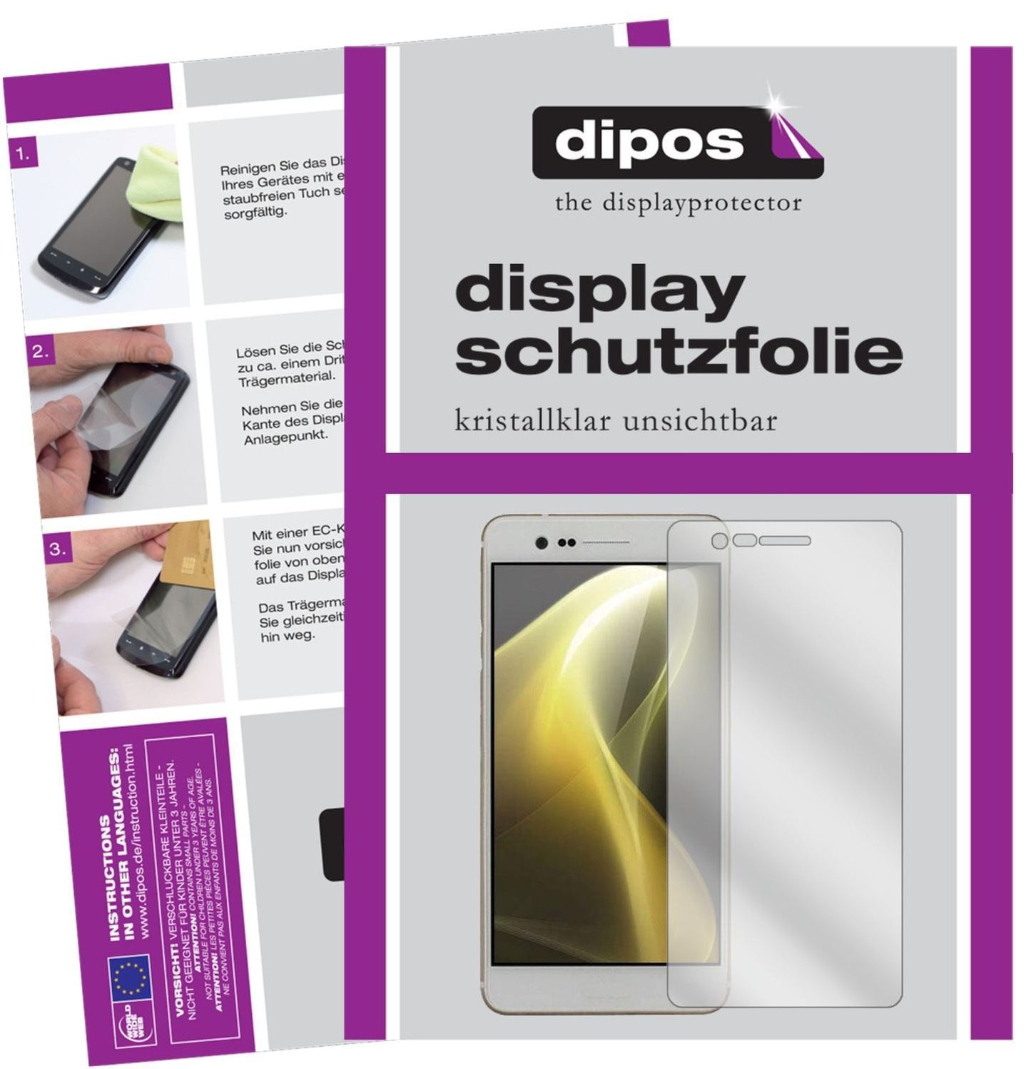 2x Schutzfolie klar für Sharp Z3 Display-Schutzfol (1)