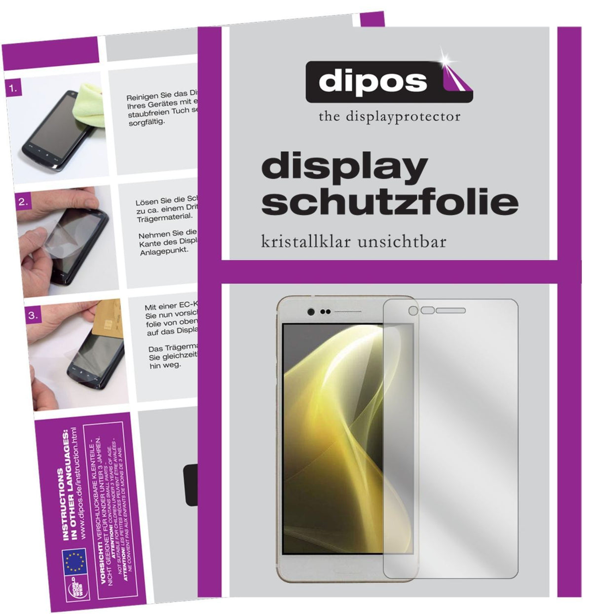 2x Schutzfolie klar für Sharp Z3 Display-Schutzfol (1)