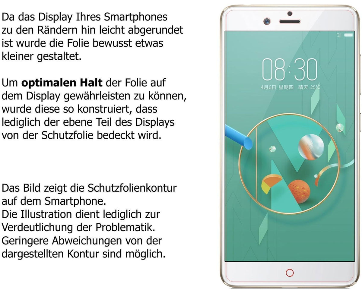 2x 9H Schutzfolie für Nubia Z17 Mini Panzerfolie (9)