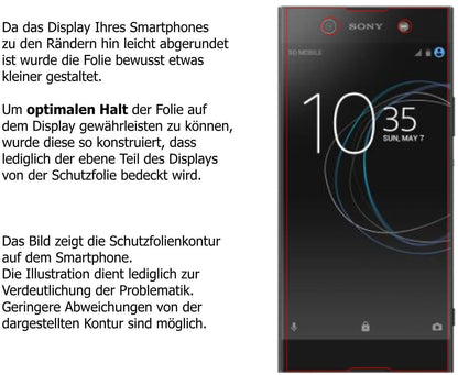 2x Schutzfolie klar für Sony Xperia XA1 Ultra Disp (5)