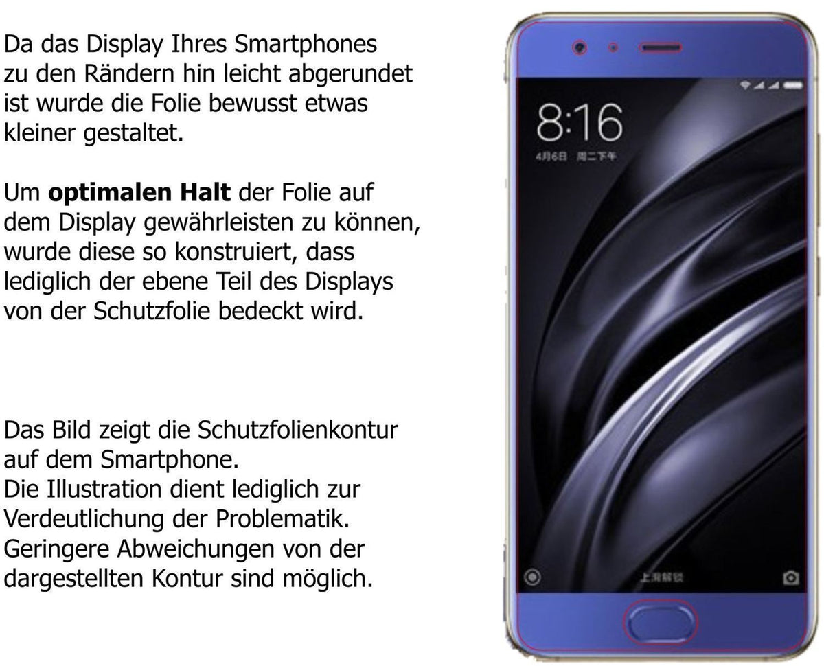 Blickschutzfolie für Xiaomi Mi6 matt Schutzfolie P (5)