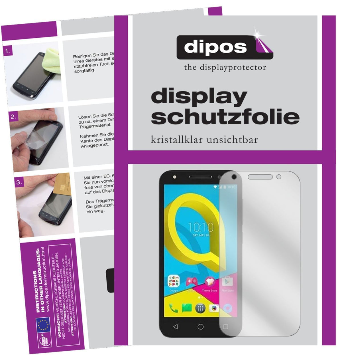 6x Schutzfolie klar für Alcatel U5 Display-Schutzf (1)