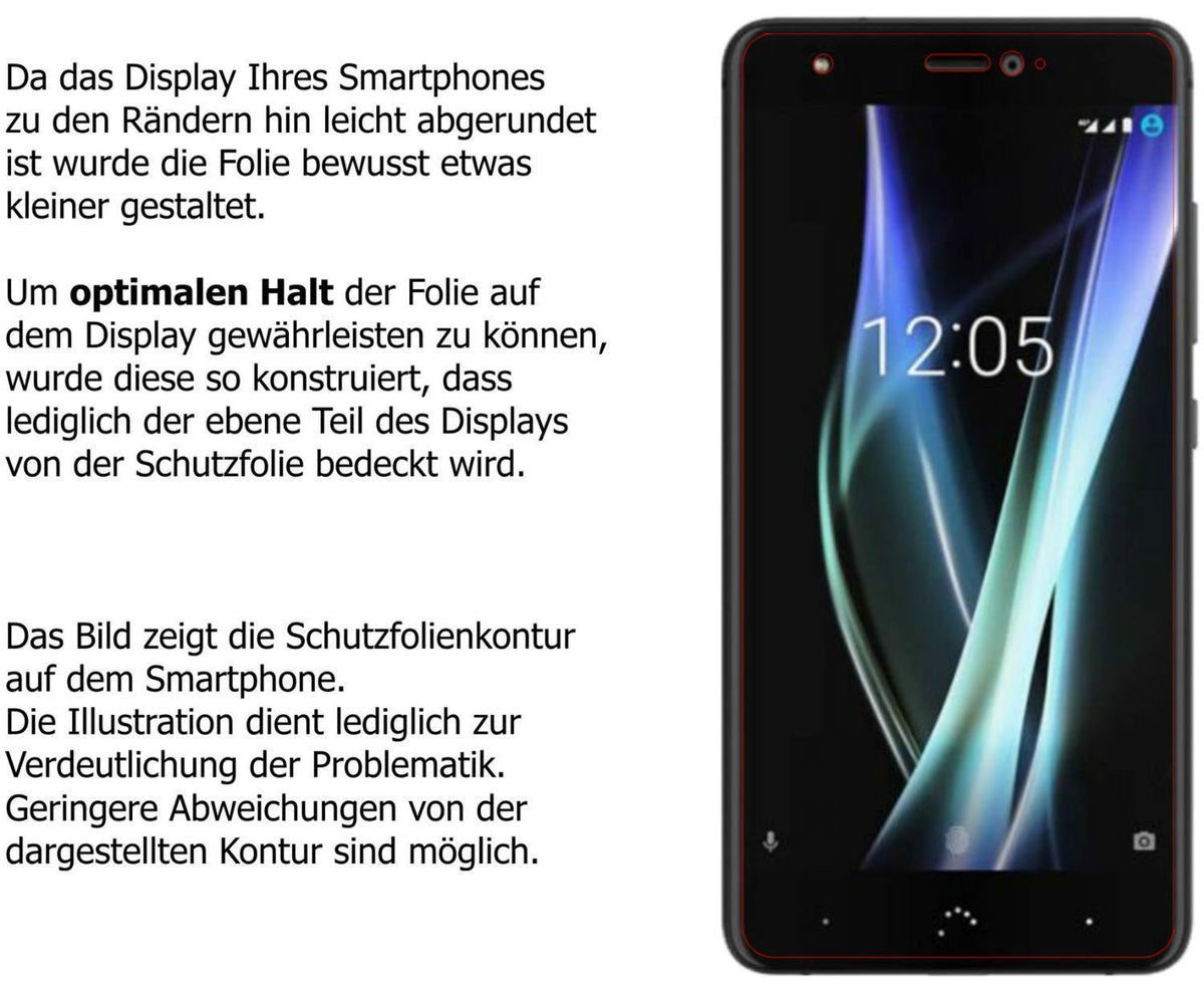 2x 9H Schutzfolie matt für BQ Aquaris X Panzerfoli (9)