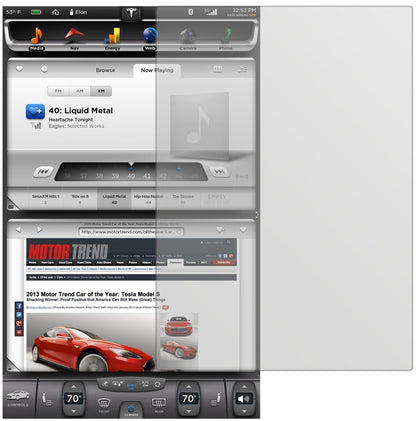 2x Schutzfolie matt für Tesla Model S Display Disp (2)