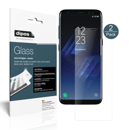 2x 9H Schutzfolie matt für Samsung Galaxy S8 Plus  (1)