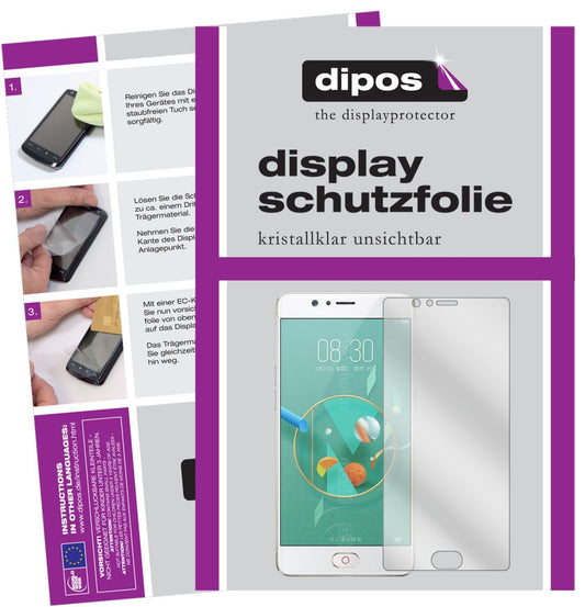 2x Schutzfolie klar für ZTE Nubia M2 Display-Schut (1)