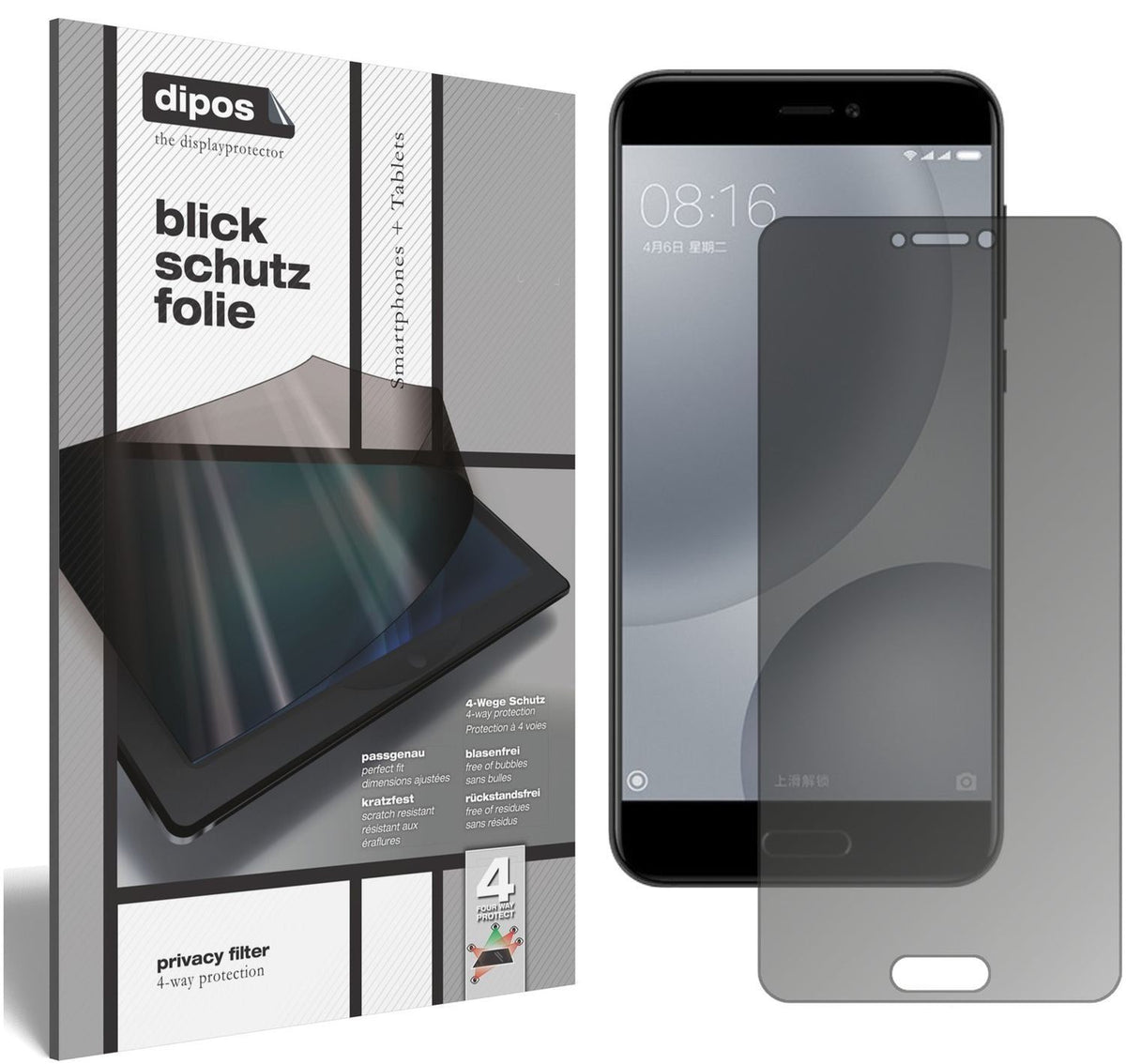 Blickschutzfolie für Xiaomi Mi 5c matt Schutzfolie (1)