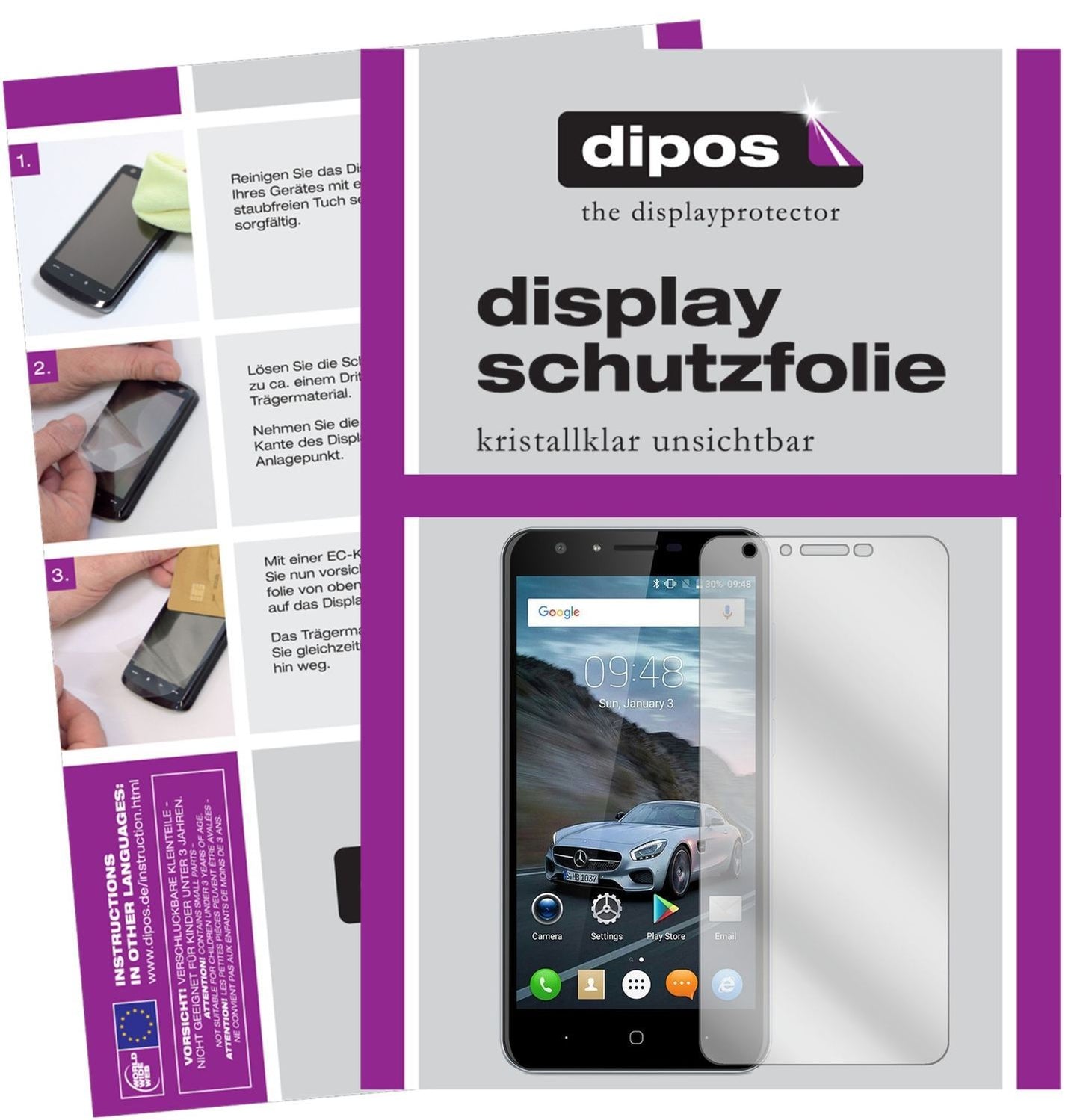 2x Schutzfolie klar für Doogee Y6C Display-Schutzf (1)