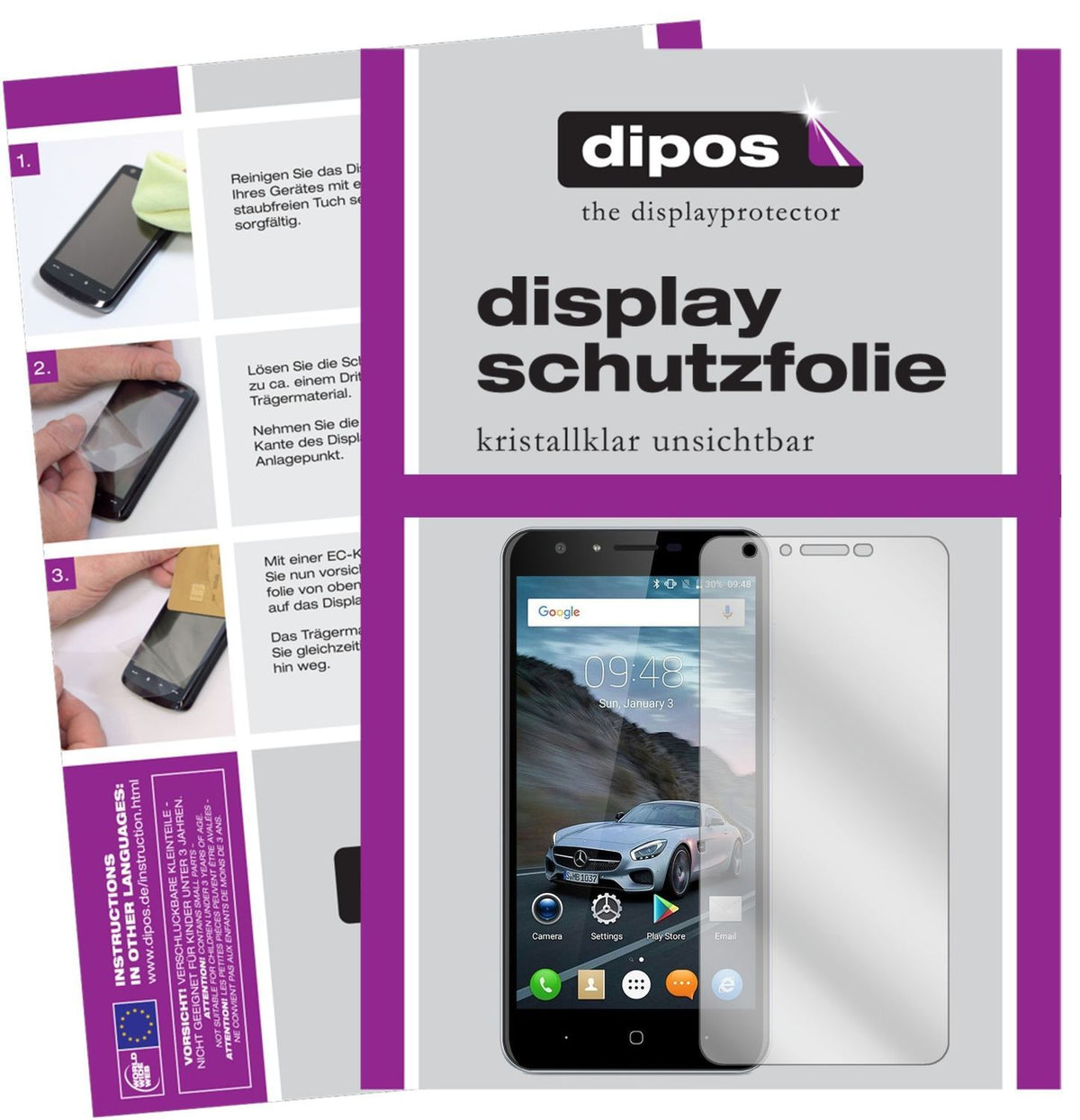 2x Schutzfolie klar für Doogee Y6C Display-Schutzf (1)