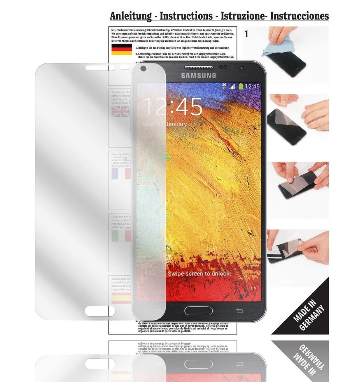 6x Schutzfolie klar für Galaxy Note 3 Neo Samsung  (1)