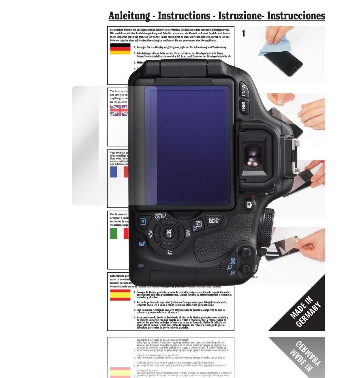 6x Schutzfolie klar für EOS 600D Canon Display-Sch (1)