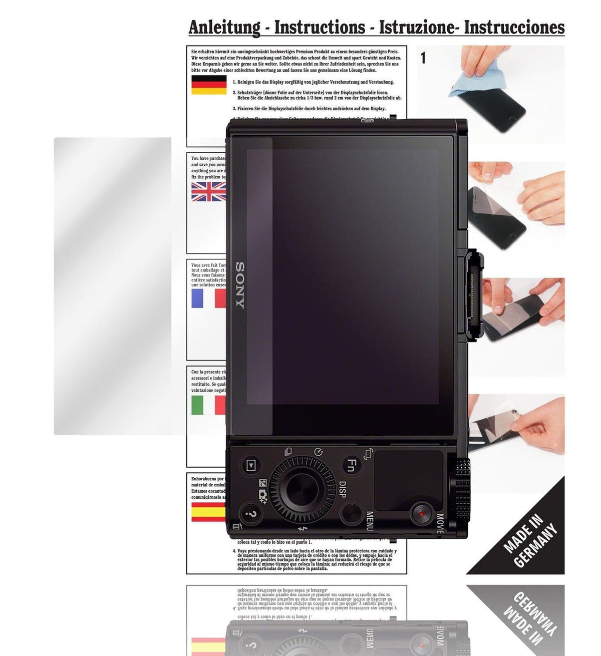 6x Schutzfolie klar für RX 100 / 2 / 3 Sony Displa (1)