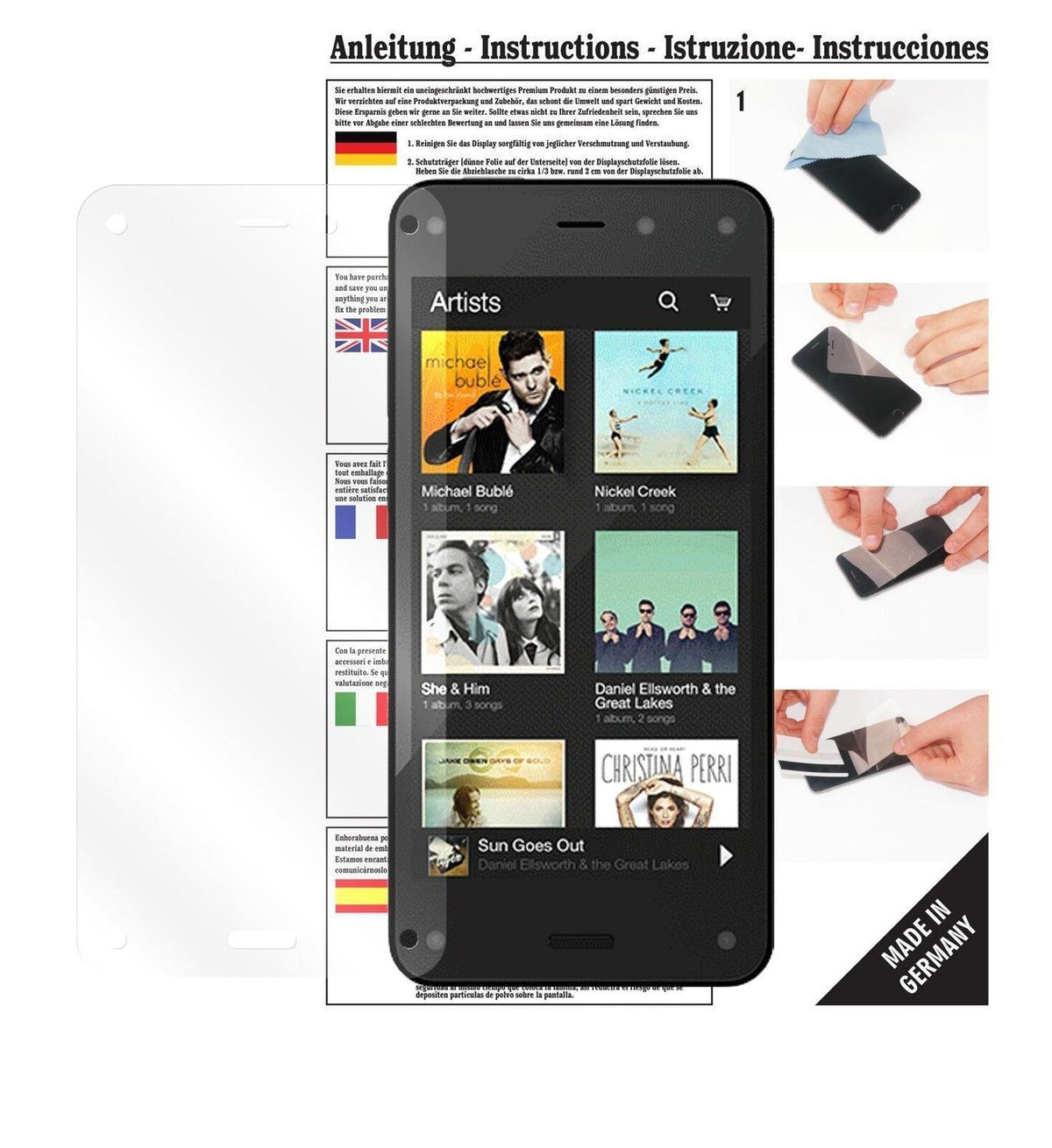 6x Schutzfolie klar für Fire Phone Amazon Display- (1)