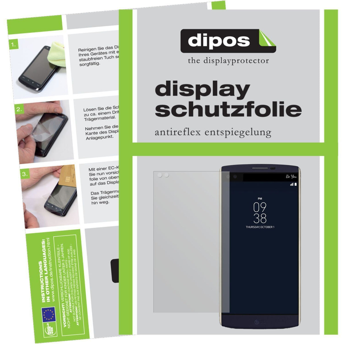 2x Schutzfolie matt für V10 LG Display-Schutzfolie (1)