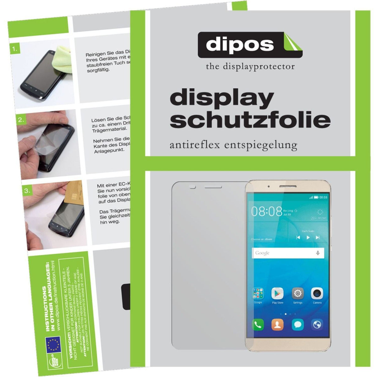 2x Schutzfolie matt für ShotX Huawei Display-Schut (1)