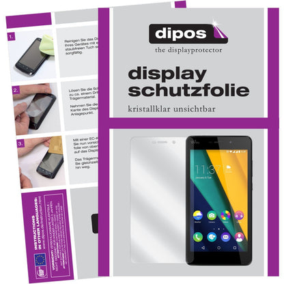 2x Schutzfolie klar für Pulp FAB Wiko Display-Schu (1)