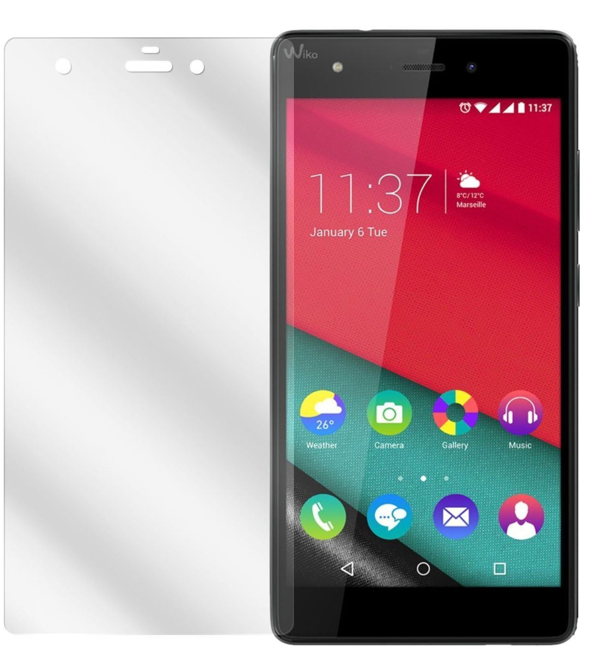 2x Schutzfolie klar für Pulp Wiko Display-Schutzfo (2)
