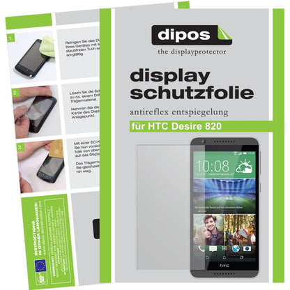 2x Schutzfolie matt für Desire 820 HTC Display-Sch (1)