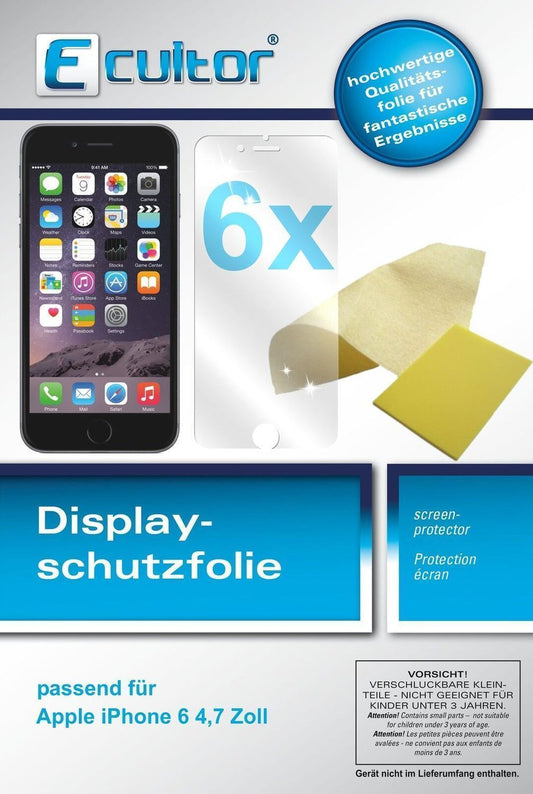 8x Schutzfolie klar für iPhone 6 / 6S 4,7 Zoll App (1)