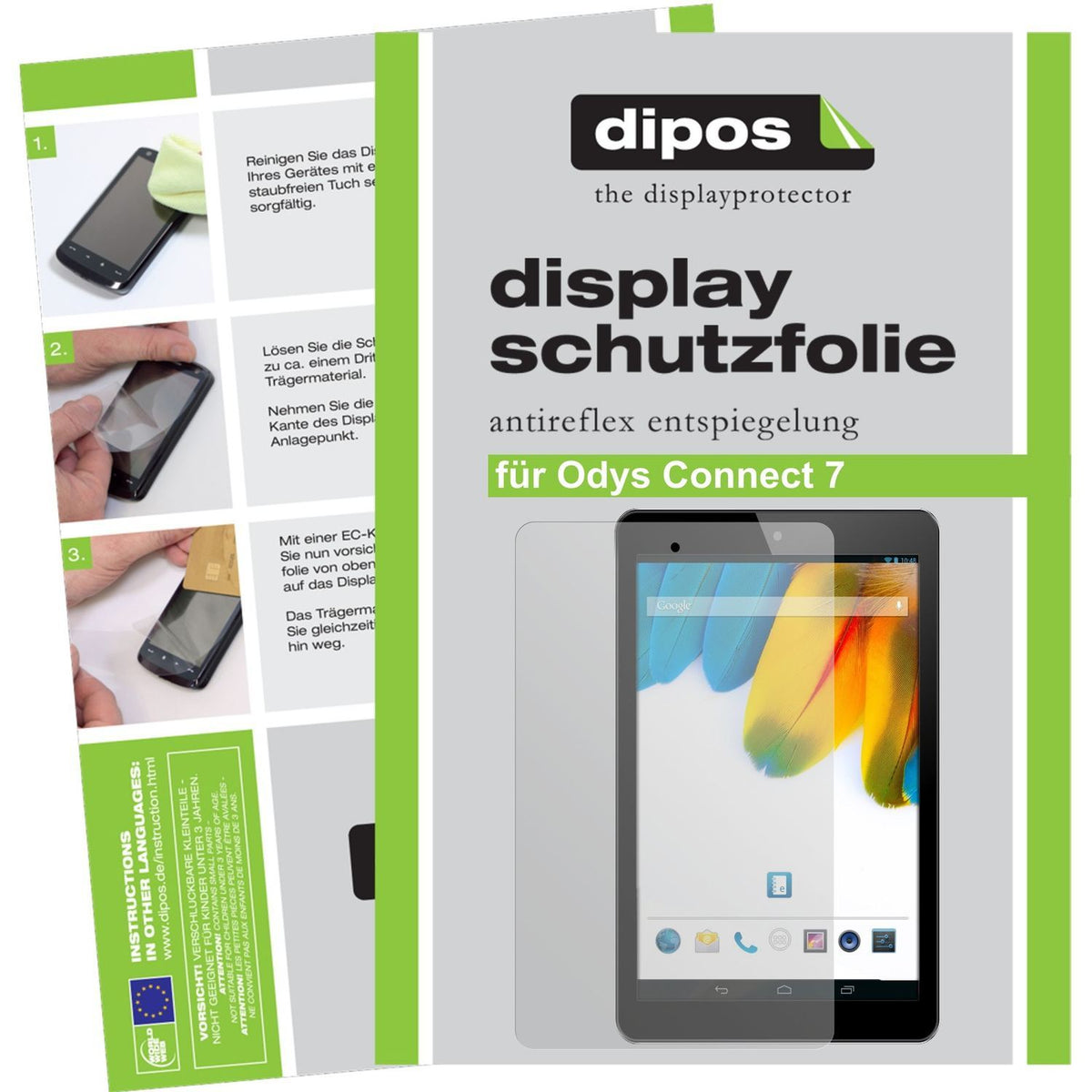 3x Schutzfolie matt für Connect 7 / 7 Pro Odys Dis (1)