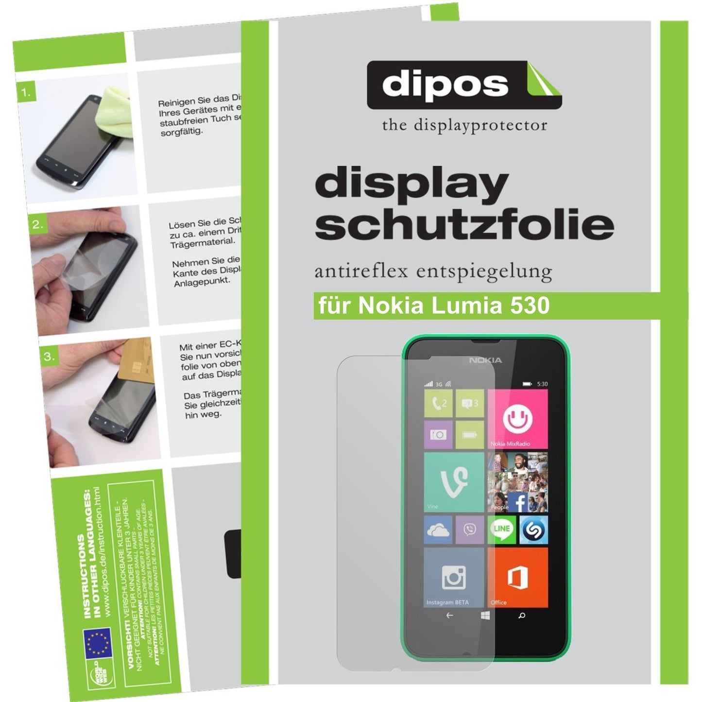 6x Schutzfolie matt für Lumia 530 Nokia Display-Sc (1)