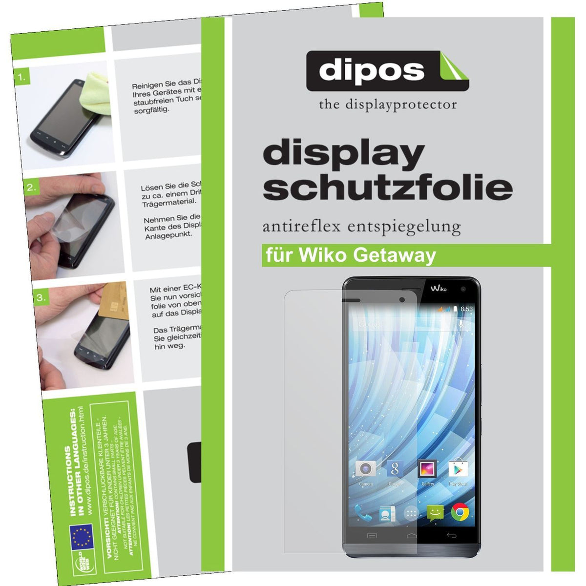 6x Schutzfolie matt für Getaway Wiko Display-Schut (1)