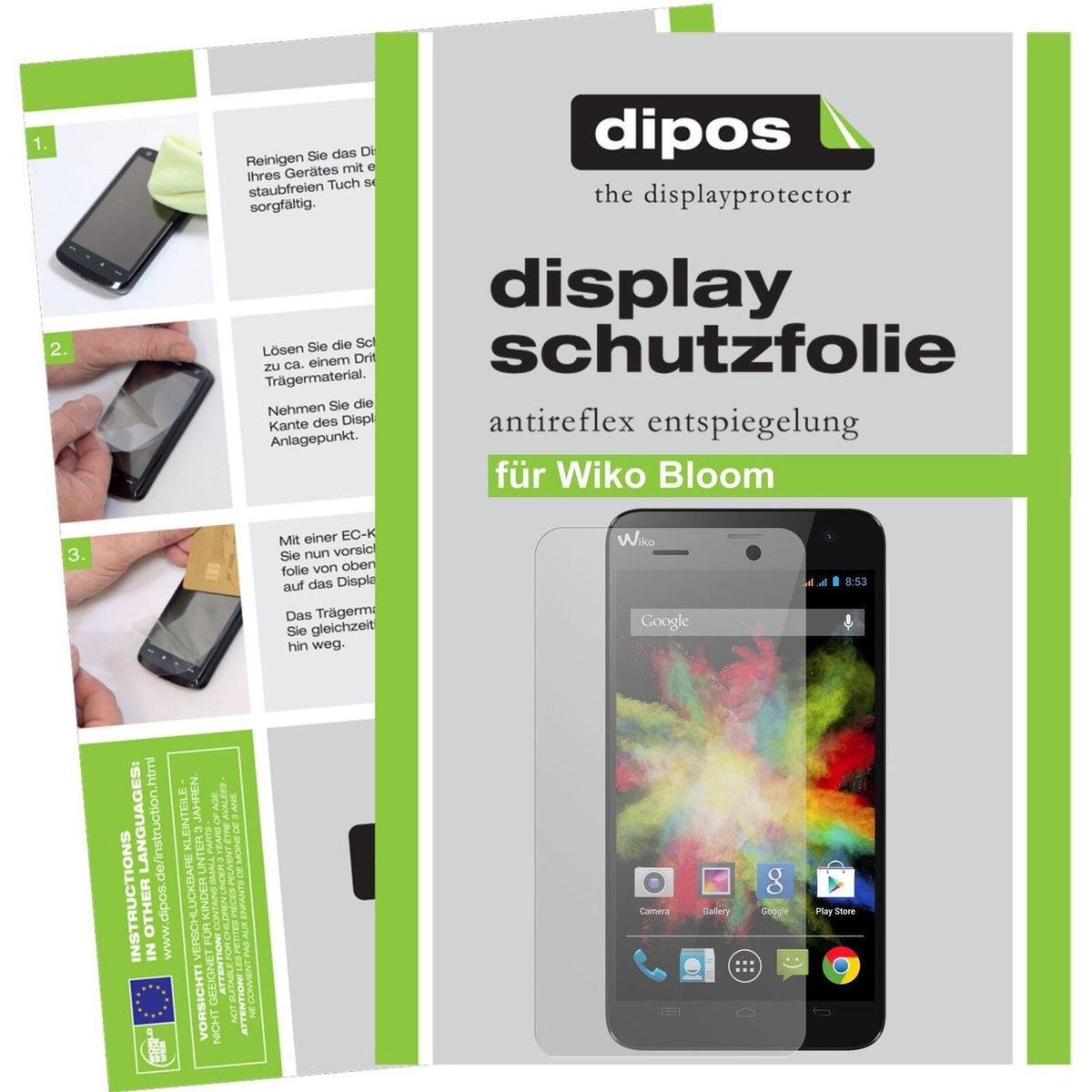 2x Schutzfolie matt für Bloom Wiko Display-Schutzf (1)