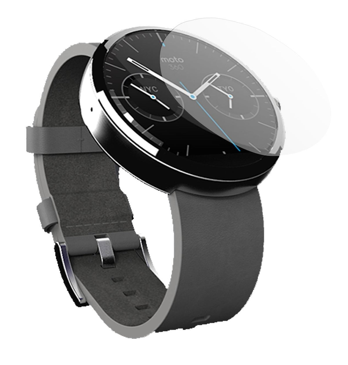 6x Schutzfolie matt für Moto 360 Motorola Display- (2)
