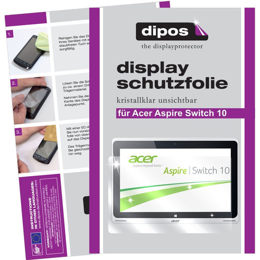 2x Schutzfolie klar für Aspire Switch 10 Acer Disp (1)